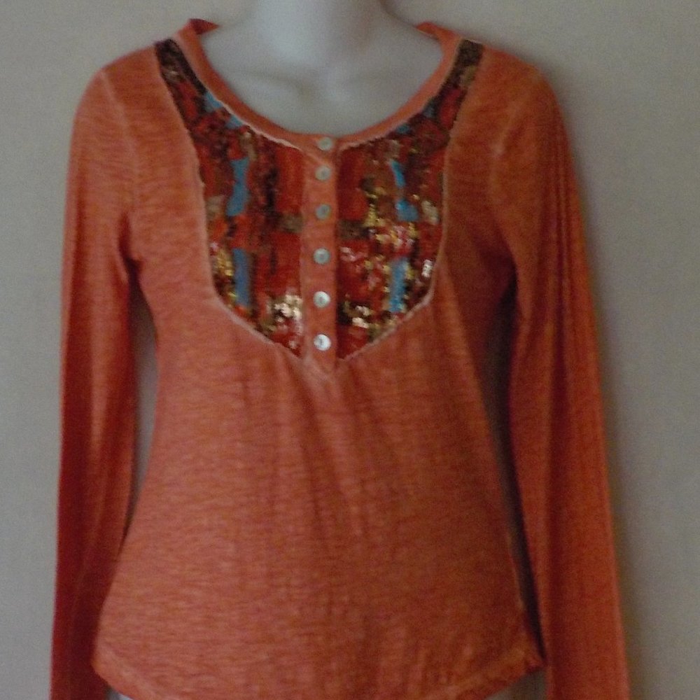 ** Free People top sz XS 0 2 orange